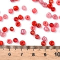thumbnail image 6 of 1Bag Opaque & Transparent Inside Colours 6/0 Glass Seed Beads Round Hole Round Mixed Color Red 4mm Hole: 1.4~1.5mm, 6 of 6