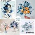 thumbnail image 6 of Artificial Eucalyptus Leaves Stems 21" Fake Silver Dollar Eucalyptus Leaf Plant Silk Eucalyptus Branches with White Seeds Stems for Wedding Bouquet Party Home Table Centerpieces Decor, Orange, 6 of 11