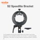 thumbnail image 2 of Soporte portátil Godox S2 con montura Bowens, compatible con flashes de cabeza redonda V1, series V860II, TT350, y flashes externos AD400Pro, AD200Pro, y accesorios con montura Bowens. Ideal para, 2 of 6