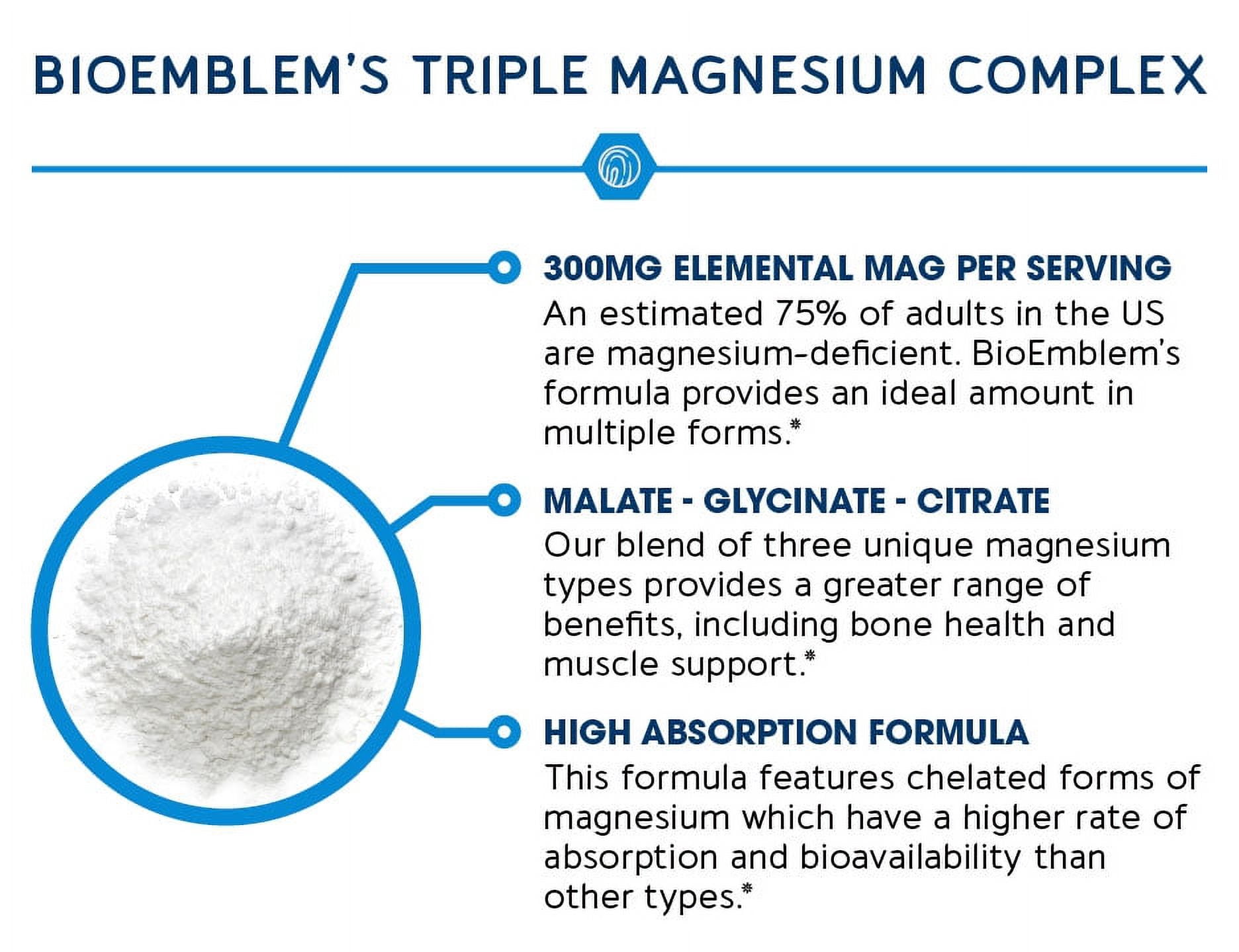 BioEmblem Triple Magnesium Glycinate, Malate, Citrate and Antarctic Krill Oil, Supports Sleep and Brain Health, Heart and Joint Health, Cardiovascular Health