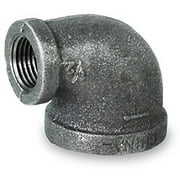 Supply Giant BMRL4001 Black Malleable Reducing Elbow Fitting for High Pressures with Female Threaded Connections, 4" x 2-1/2"