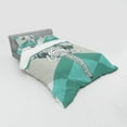 thumbnail image 3 of Ambesonne Modern Bedding Set 3 Pcs, Minimalist Boho, Twin, Teal Grey, 3 of 3