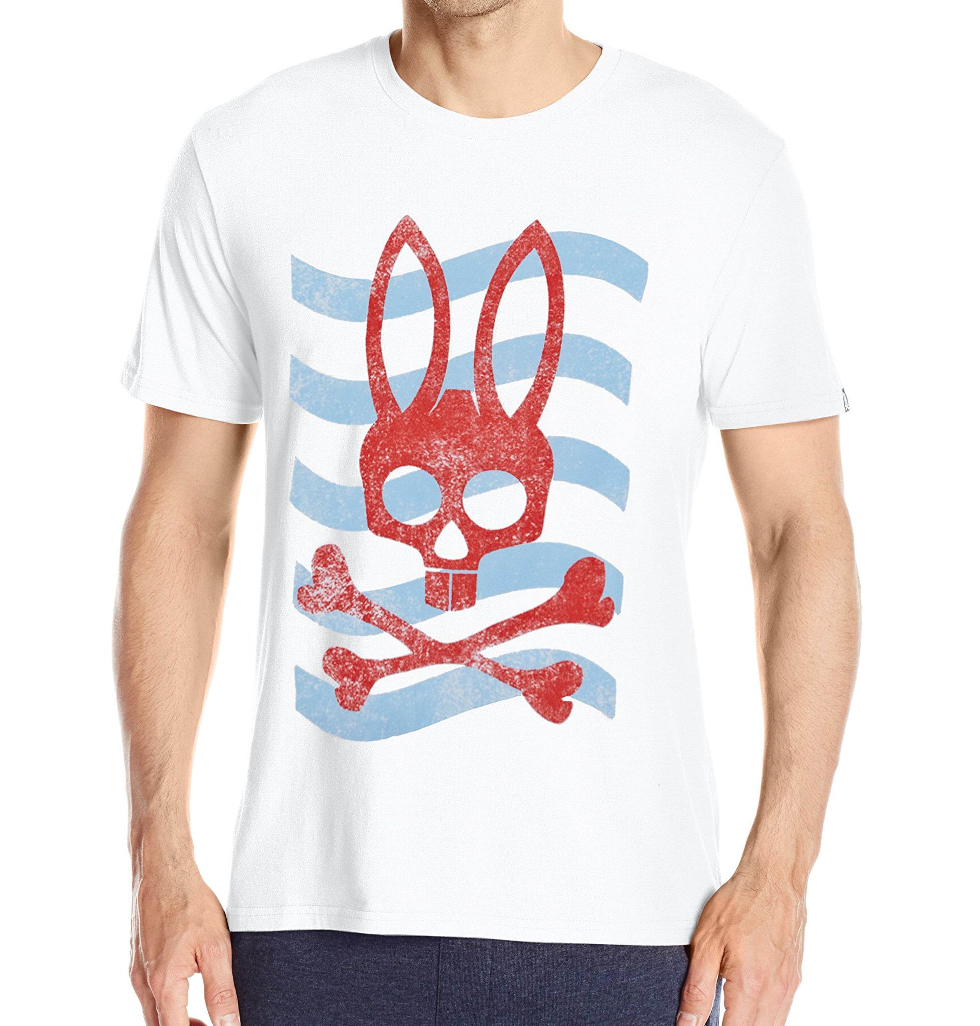 Psycho Bunny - Psycho Bunny NEW White Mens Size Large L Bunny-Graphic