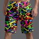 thumbnail image 4 of WILLBEST Pantalones Cortos para Hombre, Pantalones Cortos de Verano con Estampado de Boca de Arcoíris para Hombre, Pantalones Cortos con Bolsillo y Lazo Totalmente Estampados para Resort 1394, 4 of 6