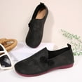 thumbnail image 6 of HTHLVMD Slip On Casual Flat Shoes, Comfortable Non-Slip Daily Shoes, Traditional Chinese Style Flats, Fashion Shoes, Women's Casual Flat Shoes - Lightweight for Daily Use - Rubber Sole, Black 5.5, 6 of 7