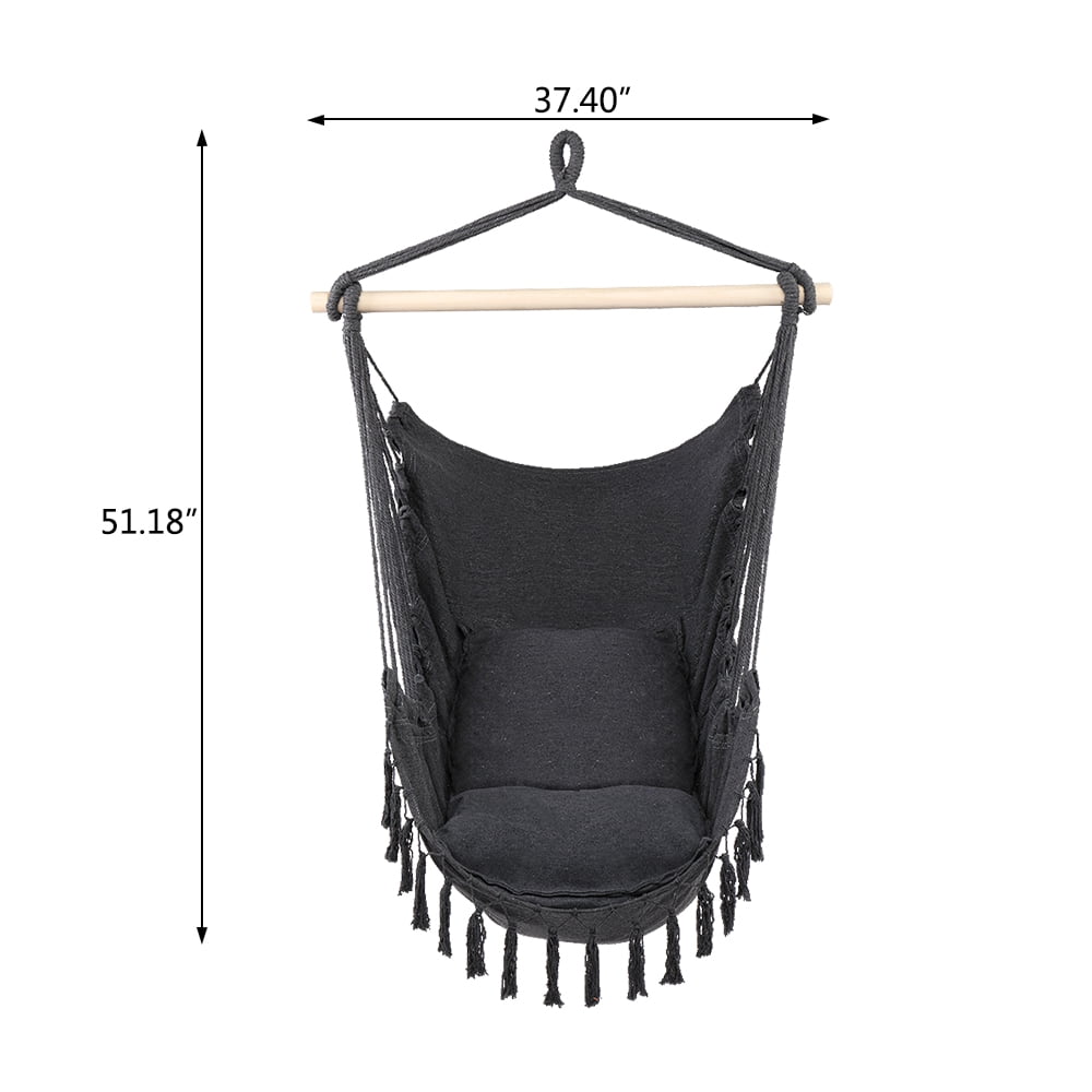 Mother's Day Sales - Hammock Swing Seat Hanging Rope Chair Patio Picnic Camping With Tassel