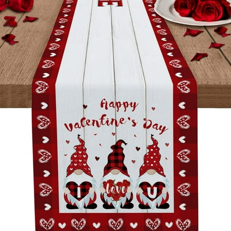 

jbyrvq Decorated Table Flags For Valentine s Day Family Gatherings Retro Kitchen Table Decoration Interior Outdoor