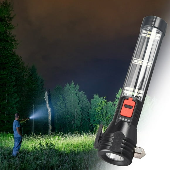 Lampe de Poche Solaire à DEL Rechargeable par Usb / Lumière d'Urgence pour Voiture à Chargement Usb / Lumière de Travail Portable à Faisceau Puissant pour la Maison, le Camping et la Réparation Automobile