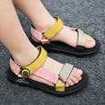 thumbnail image 5 of Sandals Kids Sports Outdoor Hiking Athletic Open Toe Sandal Girls Summer Lightweight Adjustable Straps Sport Sandals Yellow 30, 5 of 7