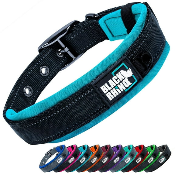 Black Rhino Comfort Collar Ultra Soft X-Large Aqua/Grey