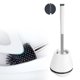 thumbnail image 5 of Juego de cepillo y soporte para inodoro de acero inoxidable con cerdas de silicona suave, juego de cepillo para inodoro de limpieza resistente para organización de almacenamiento de baño (bl, 5 of 5