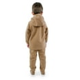 thumbnail image 4 of JAN & JUL Lightweight Fleece Jacket with Stay-On Hood for Toddler Boys and Girls (Soft Brown, Size 1T), 4 of 5