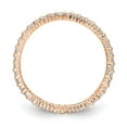 thumbnail image 2 of 1/2ct Natural Diamond Wedding Ring Womens Eternity Band 14k Rose Gold, 2 of 5