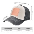 thumbnail image 3 of Orange And White Striped Baseball Cap Distressed Adjustable Vintage Cotton Denim Hat for Women Men, 3 of 7