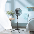 thumbnail image 6 of Shinic 16" 3-Speed Oscillating Pedestal Fan with Folding Base, Adjustable Height and Tilt,41"- 47", Black, 6 of 10