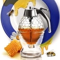 thumbnail image 1 of CLEVLI Distributeur de Miel & Verre Anti-Goutte avec Support & Pot à Miel & Récipient en Verre Transparent avec Trempette 8 Oz & Distributeur de Sirop d'Érable &, 1 of 9