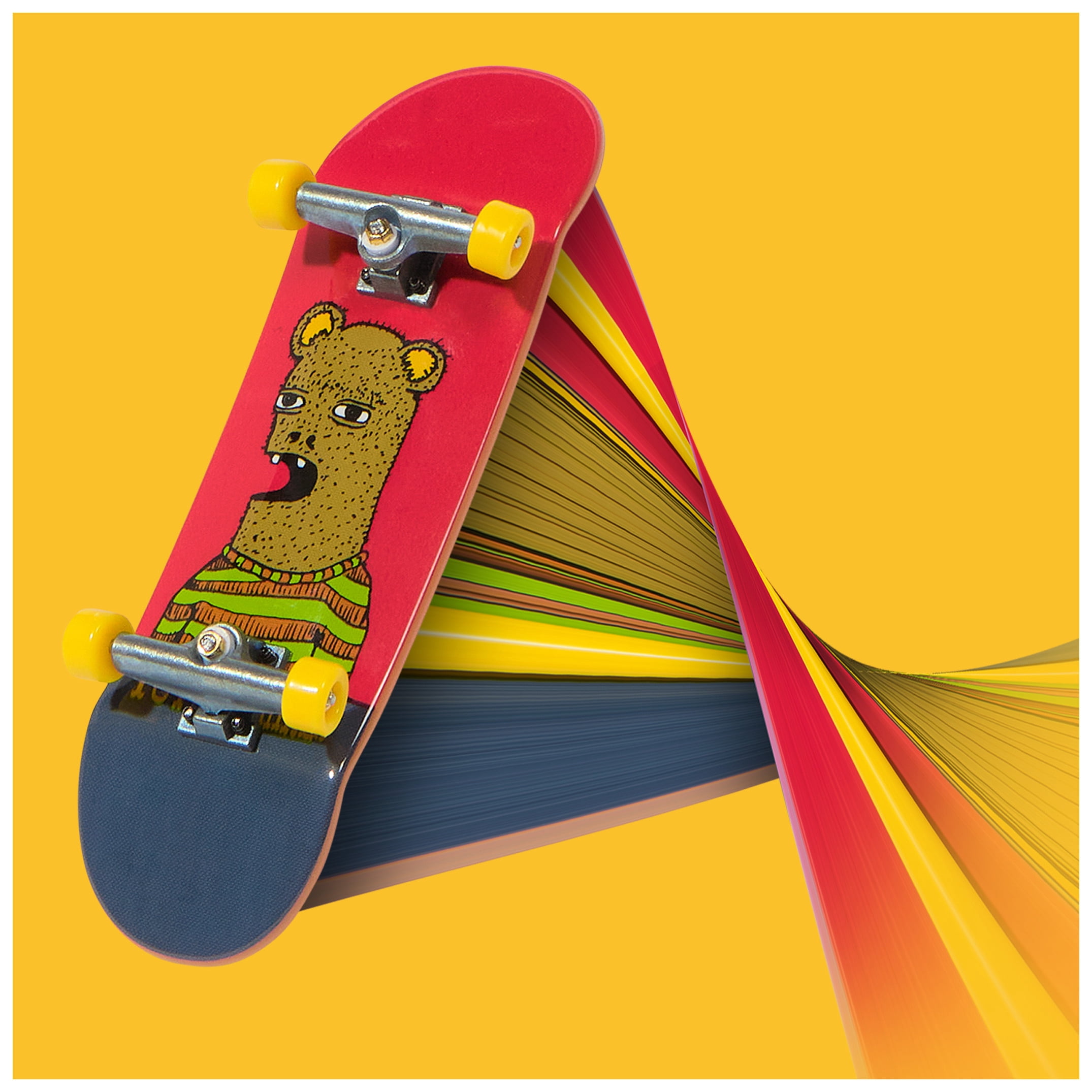Tech Deck, Ultra DLX Fingerboard 4-Pack, Toy Machine Skateboards