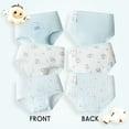 thumbnail image 4 of Balabala 3-Pack Girls’ Cotton Modal Underwear for Ages 1-13 – Soft Stretchy Panties with Cute Bunny & Puppy Prints, 4 of 6