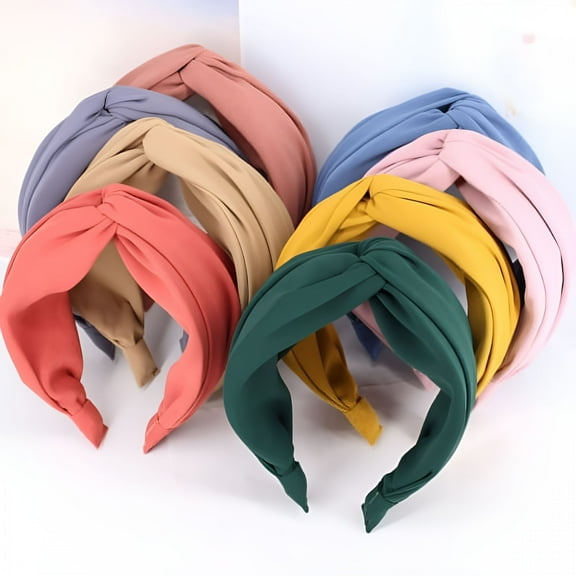 VANIDO Wide Headband Knot Turban Headbands Silk Twist Knot HairHoopbandHair Accessories for Women and Girls