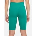 thumbnail image 2 of Nike Girls Sportswear High-Rise 9" Bike Shorts Green Medium DA1243-370, 2 of 2