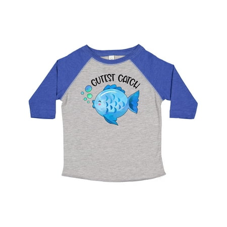 

Inktastic Cutest Catch Cute Blue Fish Gift Toddler Boy or Toddler Girl T-Shirt