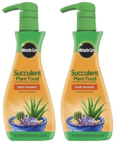 Miracle-Gro Succulent Plant Food, 8 oz., For Succulents including Cacti, Jade, And Aloe, 2 Pack
