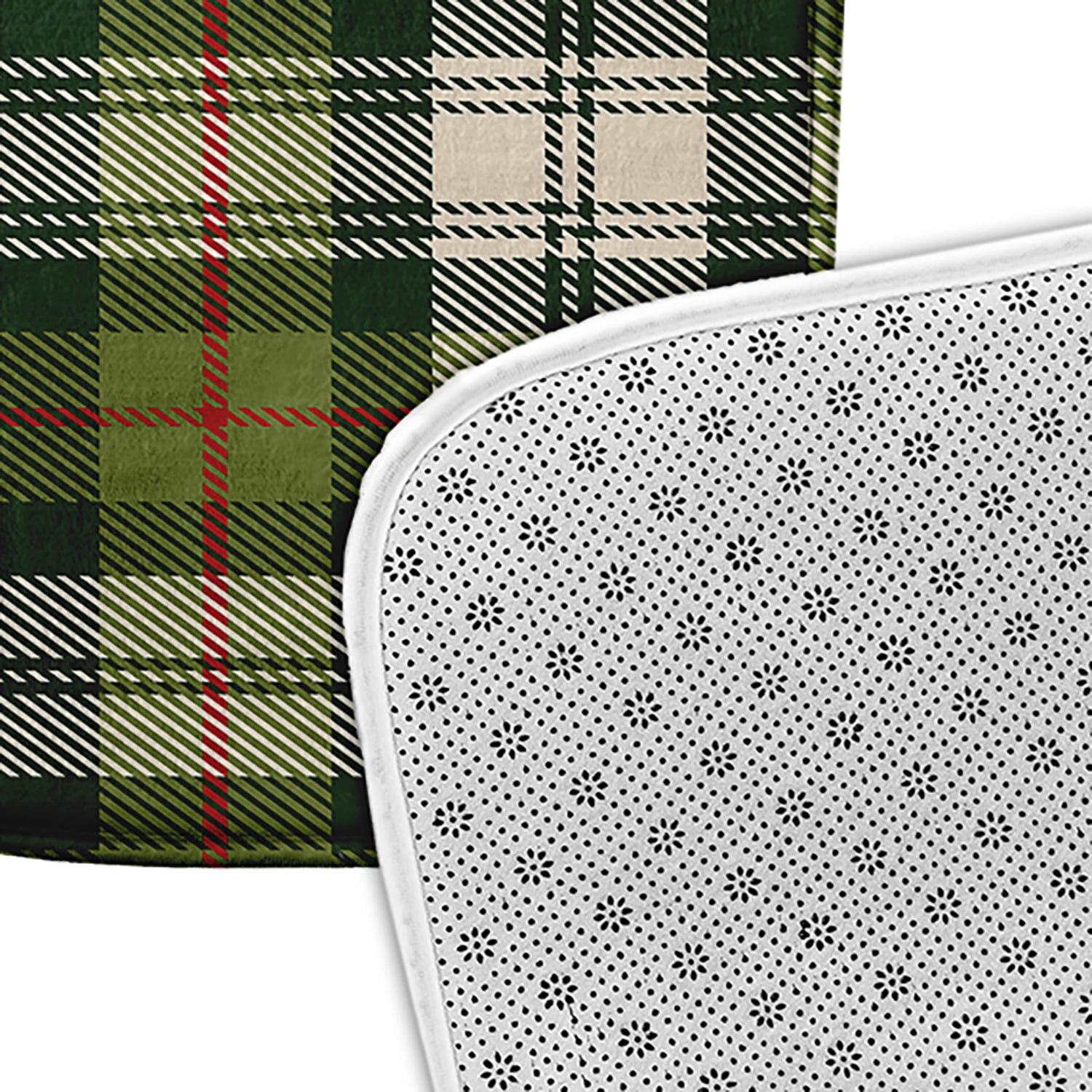 Simply Daisy Plaid Pet Feeding Mat for Dogs and Cats