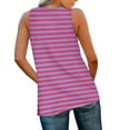 thumbnail image 3 of yillto Women's Striped Tanks Top V Neck Sleeveless Summer Loose Shirt Fashion Trendy Causal Tank, 3 of 7