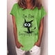 thumbnail image 1 of Camiseta de manga corta con cuello redondo para mujer, Camiseta con estampado de letras de animales para mujer, Jersey informal holgado para mujer, Tops 2022, 1 of 3