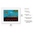 thumbnail image 2 of Pearl Harbor Hawaii - U.S. Navy Destroyer Battleship - Vintage Hawaiian Decal by Lindgren Brothers c.1948 - Fine Art Rolled Canvas Print 11in x 14in, 2 of 4