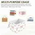 thumbnail image 7 of Valentine Hearts Bows Stripes Foldable Storage Bin with Lid and Handle Collapsible Storage Box 16.5 x 12.6 x 11.8 inches, 7 of 7