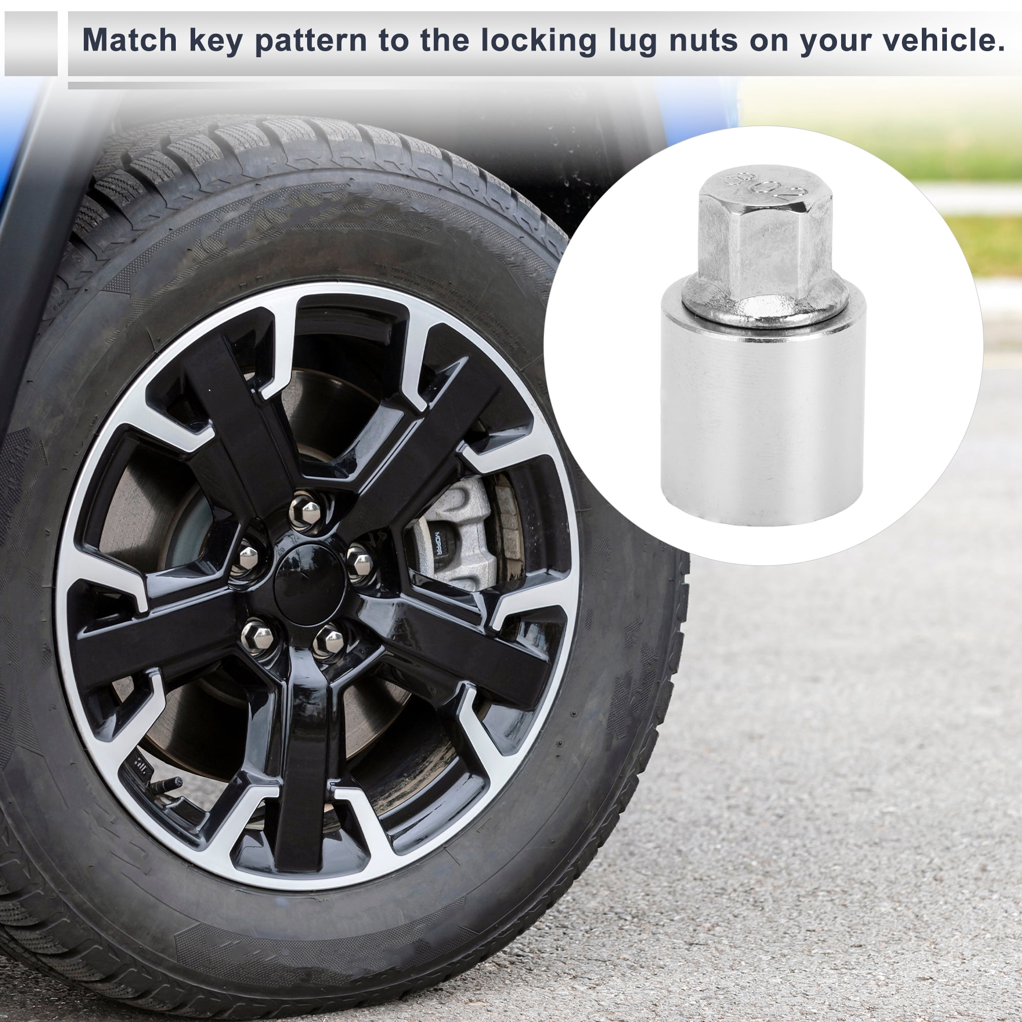 Unique Bargains Wheel Lock Lugnut for Jeep Compass Screw Nut Removal Key Socket 1pc #802