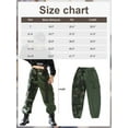 thumbnail image 6 of Rolanko Girls Cargo Pants for Kids Loose Streetwear Hip Hop Dance, 6 of 6