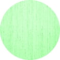 thumbnail image 1 of Ahgly Company Indoor Round Solid Emerald Green Modern Area Rugs, 7' Round, 1 of 4