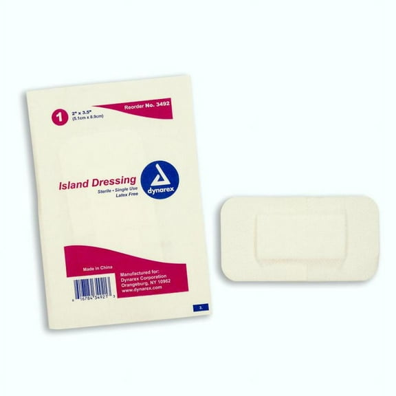 Dynarex 3492 Island Dressing Sterile indvidually bagged 2 in x 3.5 (Pack of 2)