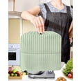 thumbnail image 2 of Sage Green Striped Stand Mixer Dust Cover with Storage Pocket & Handles, Modern Simple Farmhouse Beige Fits All Tilt Head & Bowl Lift Kitchen Appliance Cover Organizer Bag Accessories, 4.5-5 Quart, 2 of 6