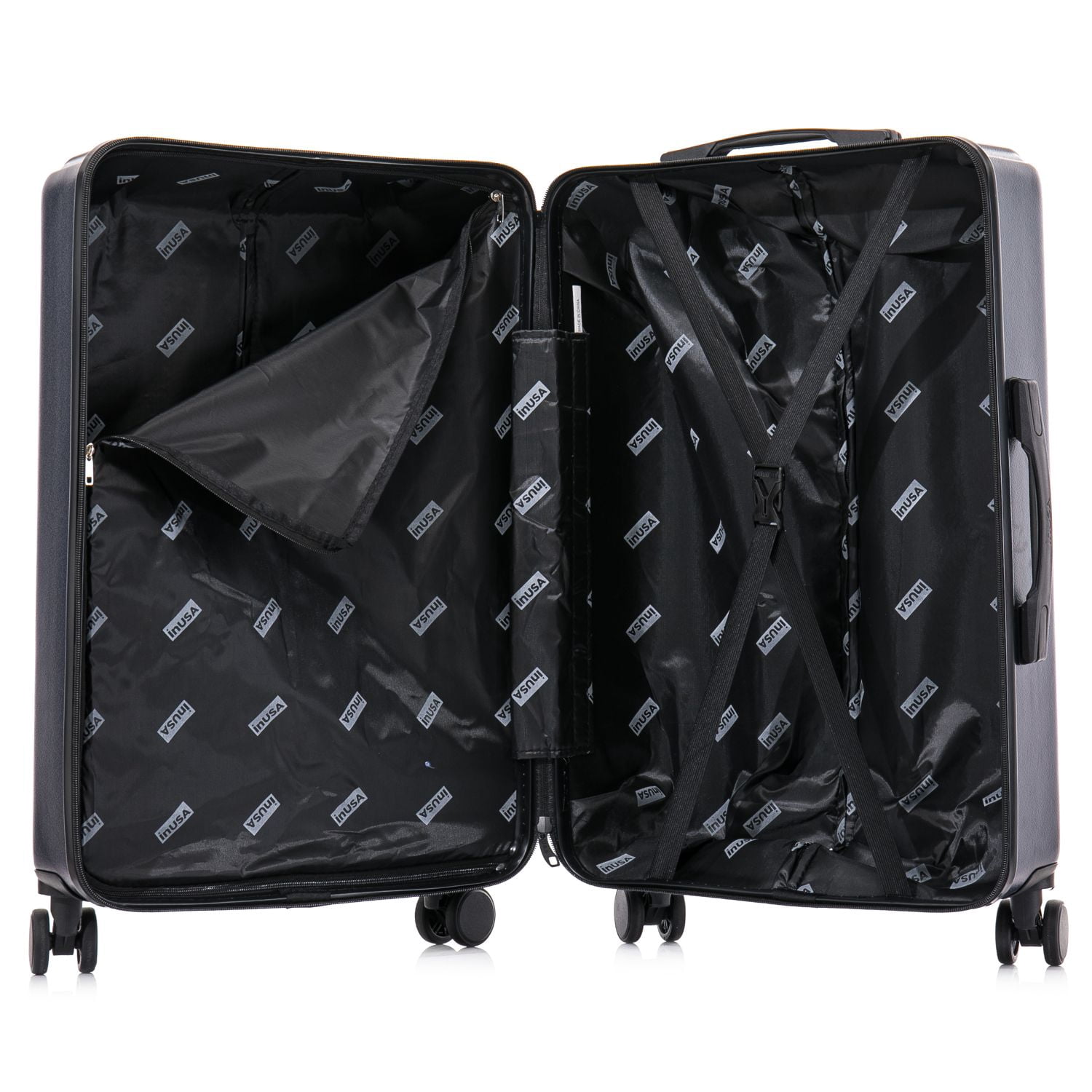 InUSA DRIP 28" Hardside Lightweight Checked Luggage with Spinner Wheels, Handle and Trolley, Navy Blue
