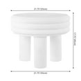 thumbnail image 5 of Rashida 17.75" Contemporary Minimalist Curvy High Accent Table , White Frosted, 5 of 7