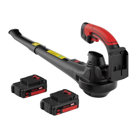 MZK 20V Electric Leaf Blower (2x2Ah) - Ultra Light 4.3lbs - Yard/Patio Cleaner