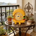 thumbnail image 7 of Hyknon Rechargeable Small Desk Fan Battery Operated Hamburger Table Fan Hanging Personal Cooling Fan Portable Mini Desktop Fan for Bedroom Travel Office Decoration, Yellow, 7 of 7