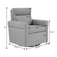 thumbnail image 6 of Convenience Concepts Take a Seat Olivia Swivel Accent Armchair, Boucle Oatmeal, 6 of 6