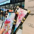 thumbnail image 4 of Compatible pour iPhone SE 2020 / iPhone 7/iPhone 8 Étui, IBAOLE Premium Rétro Élégant Motif Floral Blu-ray Quatre Coins Étui Protecteur avec Support - Magnifique Fleur/rouge, 4 of 7