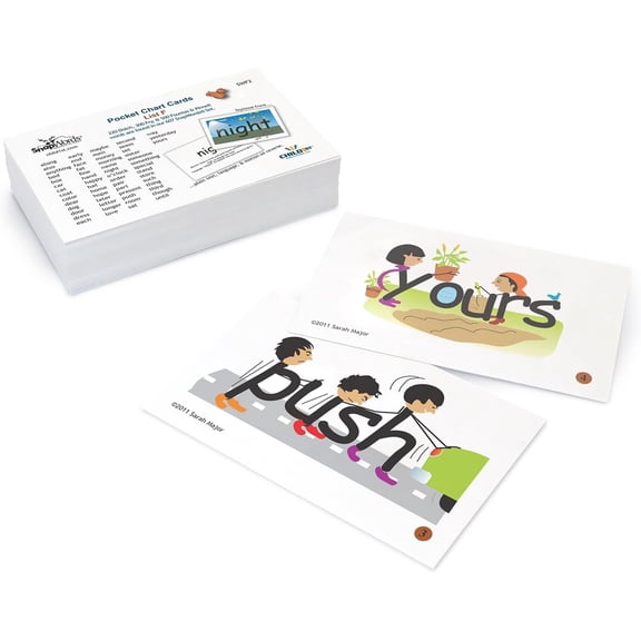 SnapWords List F Pocket Chart Cards | Multisensory | Kinesthetic | ESL | ELL Sight Word Flash Cards