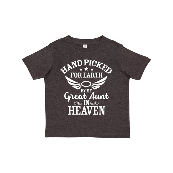 Inktastic Handpicked for Earth by My Great Aunt in Heaven Boys or Girls Toddler T-Shirt