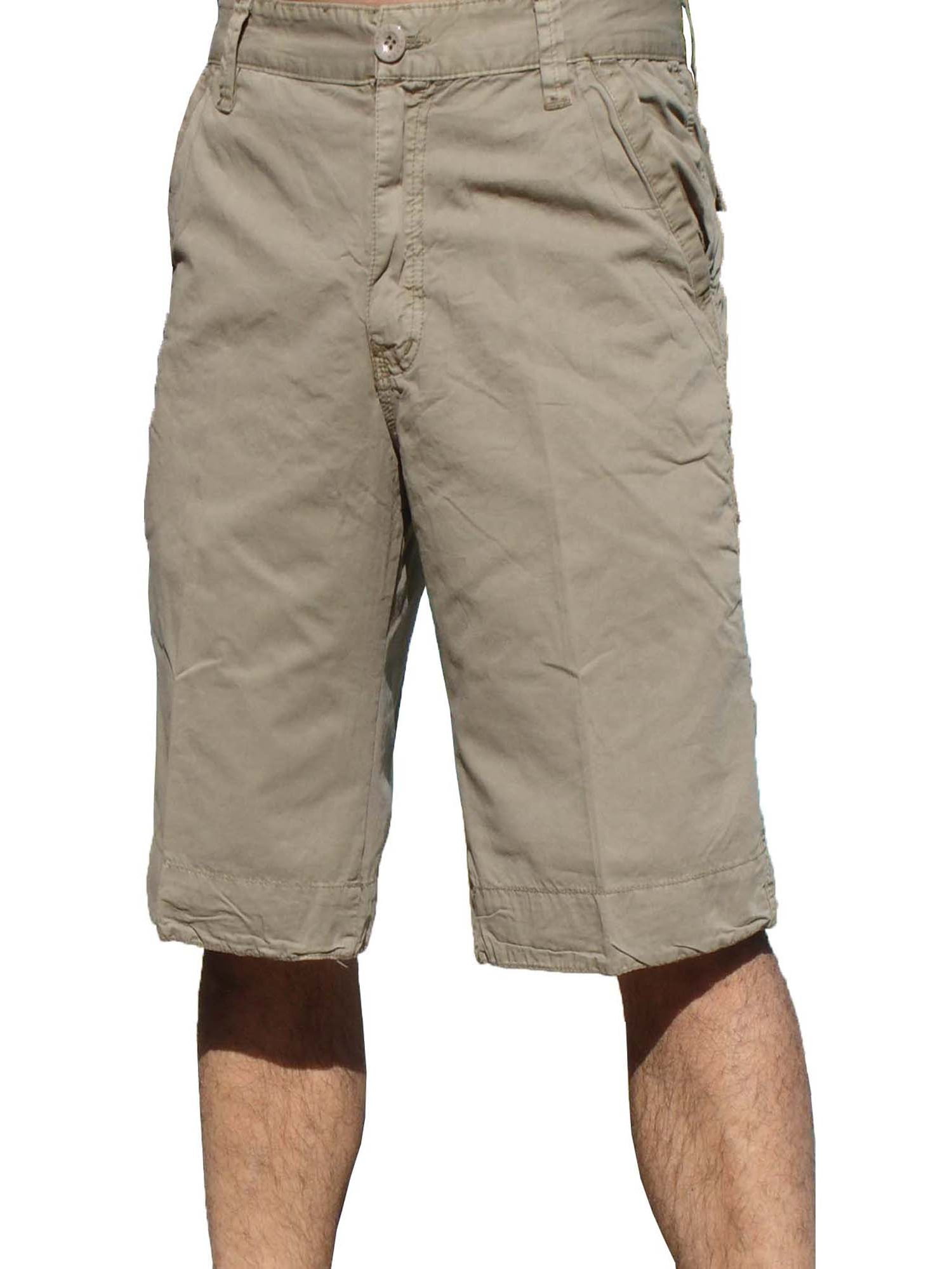 Threadbare Mens Oxford Classic Cotton Chino Knee Length Shorts With Free Belt