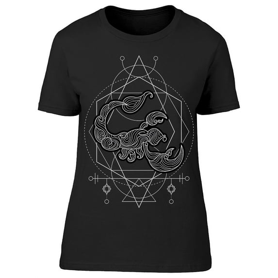 Zodiac Scorpio Geometric T-Shirt Women -Image by Shutterstock, Female Small