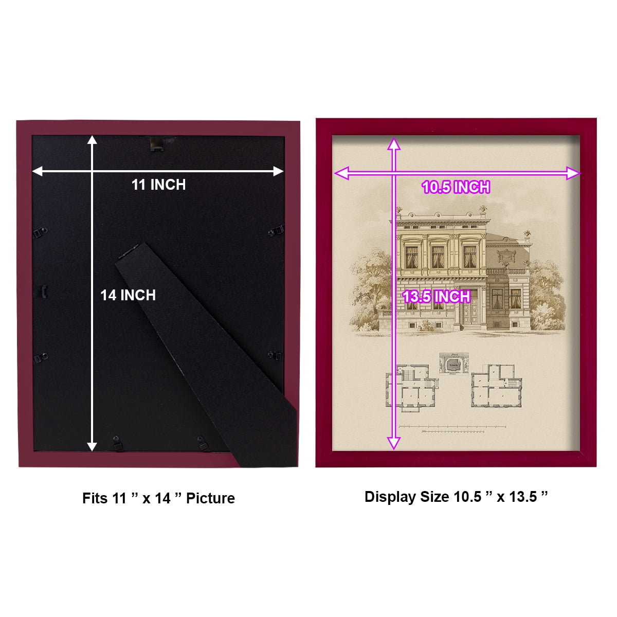Estate and Plan III -Framed Print w/glass-Cherry Red