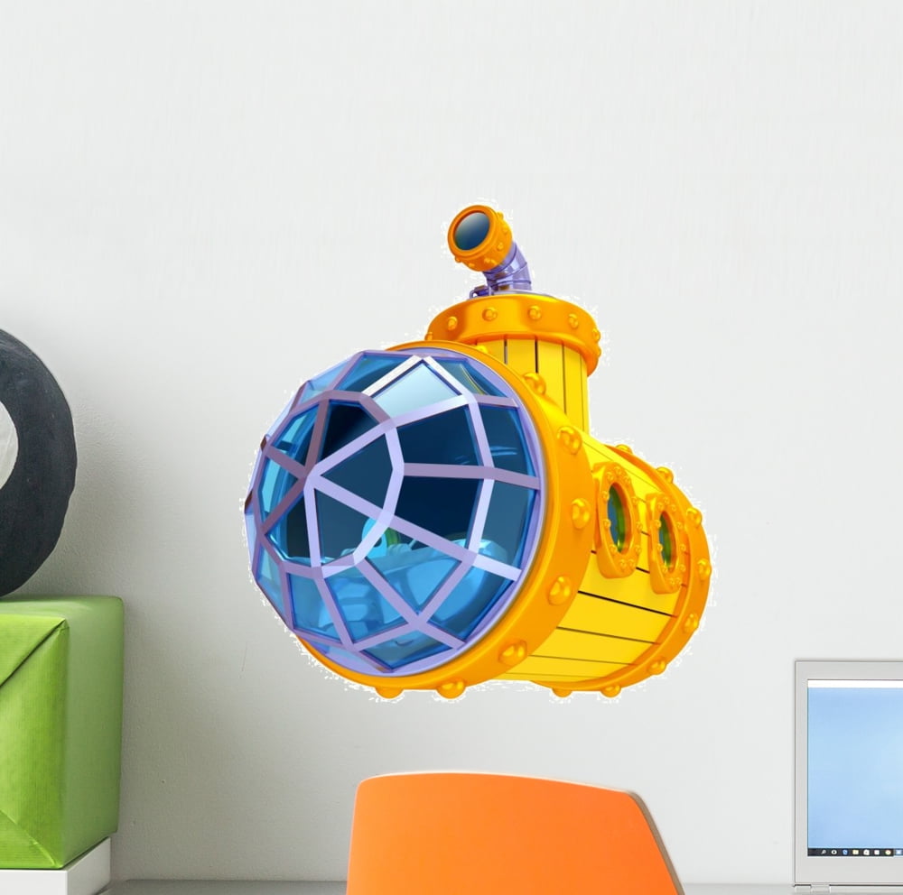 Old Yellow Submarine Wall Decal Wallmonkeys Peel and Stick Decals for