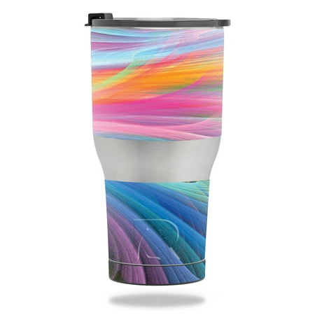 UPC 619850165113 product image for Skin Decal Wrap for RTIC Tumbler  (2017) sticker Rainbow Waves | upcitemdb.com
