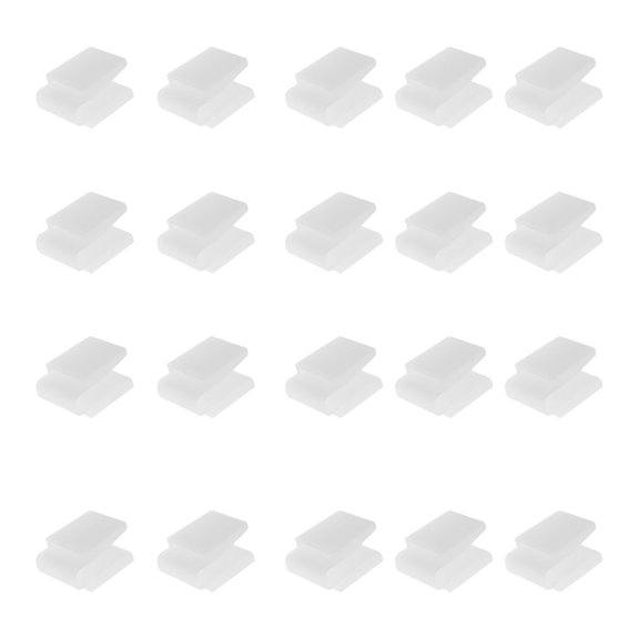ETEREAUTY 20Pcs White Silicone Hanger Grips for Metal Hangers Anti Slip Pants and Skirts Holders